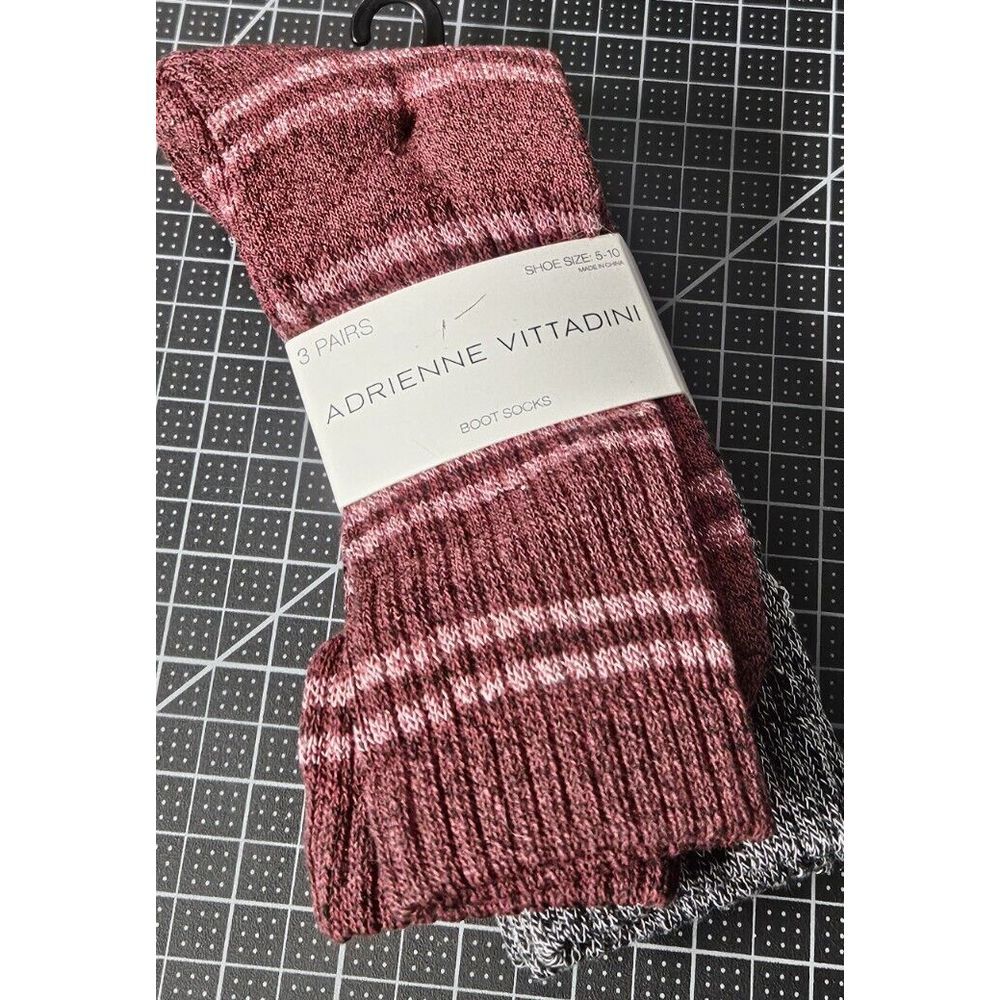 Adrienne Vittadini Women's boot Socks shoe Size 5-10 3-Pairs